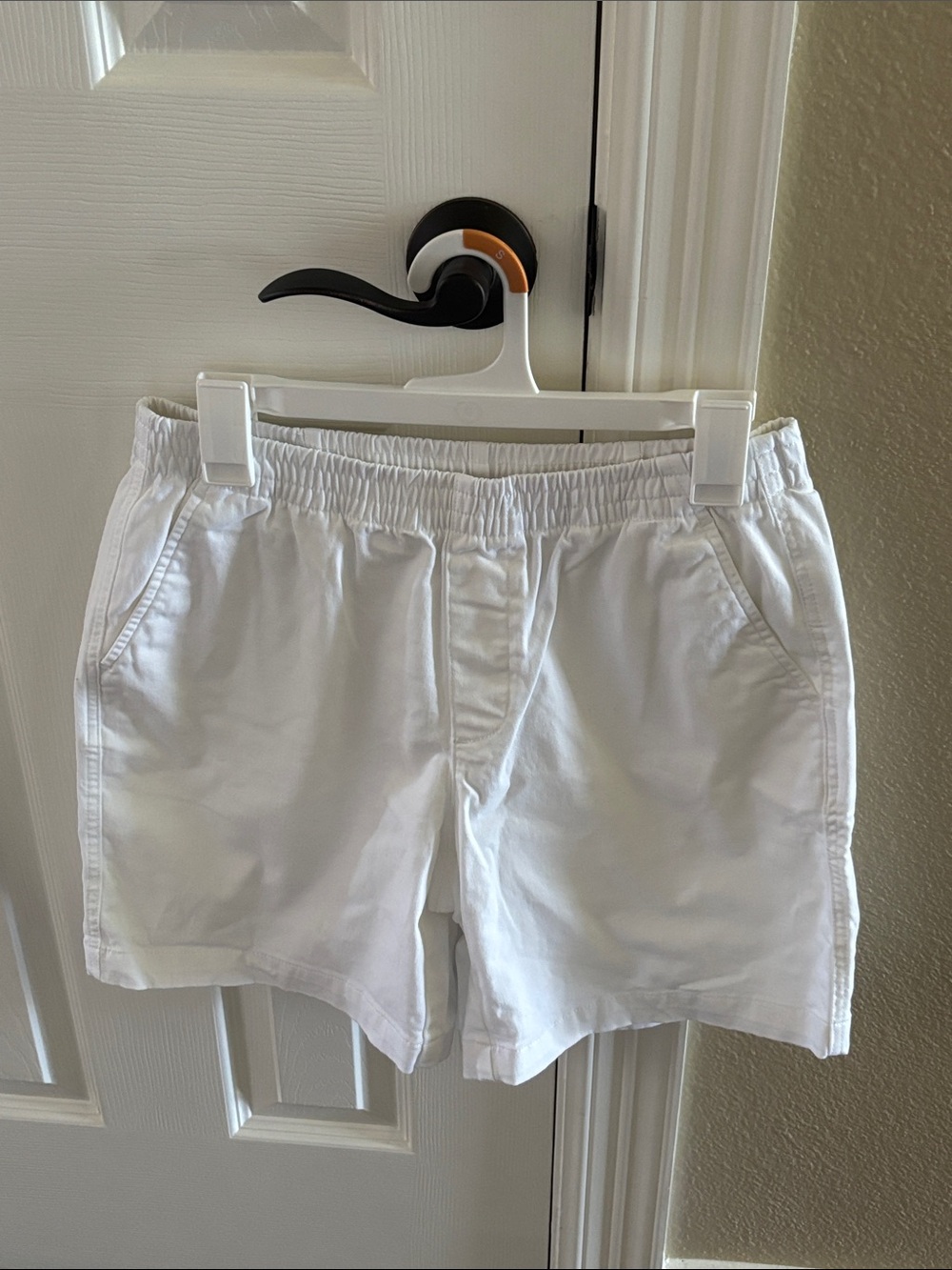 Lands' End Women's White Elastic-Waist Casual Shorts